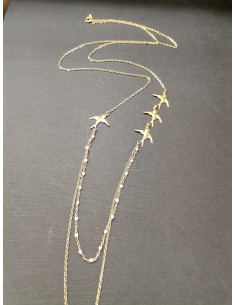 Dlouhý řetízkový náhrdelník s ptáčky | PIOU PIOU