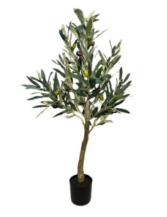 Umělá květina - stromek olivovníku v květináči, v.93cm - 1