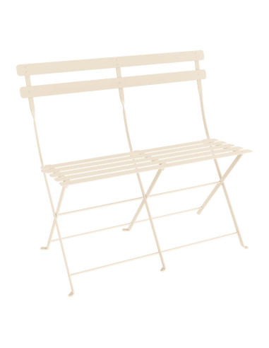 Skládací kovová lavička Bistro | FERMOB latte beige