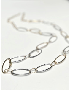 Náhrdelník z kovových zlatých a stříbrných ok | LORIANE 2