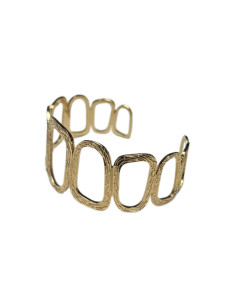 Ozdobný kovový náramek ve zlaté barvě | LORIANE - 2 2