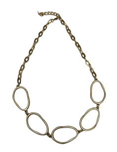 Náhrdelník řetízkový s ozdobnými oky ve zlaté barvě | LORIANE