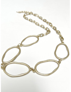 Náhrdelník řetízkový s ozdobnými oky ve zlaté barvě | LORIANE 2