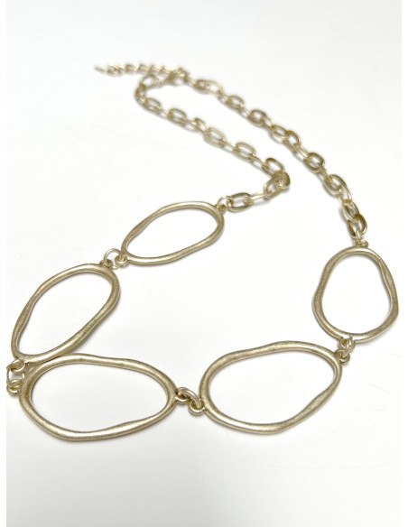 Náhrdelník řetízkový s ozdobnými oky ve zlaté barvě | LORIANE a