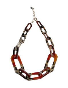 Náhrdelník z ok se zvířecím motivem, béžový | LORIANE - 1