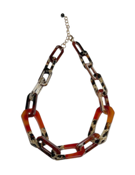 Náhrdelník z ok se zvířecím motivem, béžový | LORIANE a