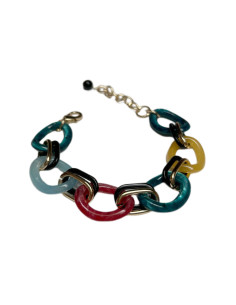 Náramek z barevných oválných ok | LORIANE 2