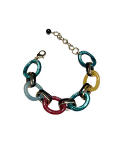 Náramek z barevných oválných ok | LORIANE - 2