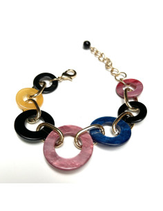 Náramek z kulatých prvků, barevný | LORIANE - 1 2
