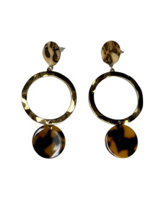 Náušnice s kruhovým ověsem, zlaté | LORIANE