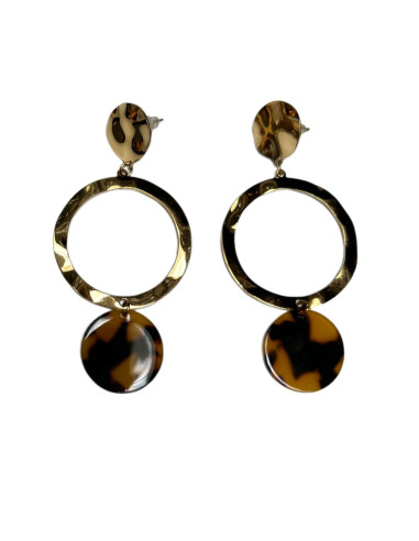 Náušnice s kruhovým ověsem, zlaté | LORIANE