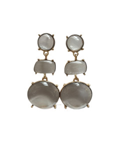 Náušnice se šedým průsvitným ověsem | LORIANE