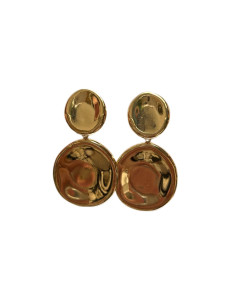 Náušnice z kovových koleček ve zlaté barvě | LORIANE