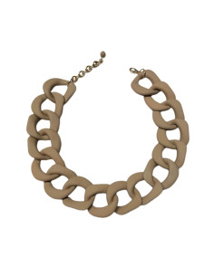 Náhrdelník z propletených ok v matné hnědé barvě | LORIANE