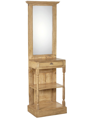 Toaletka z teakového dřeva se zrcadlem | dovoz Indie