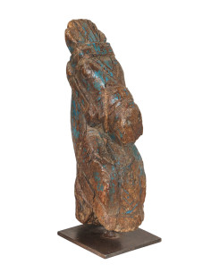 Starožitná busta koně s patinou na podstavci | dovoz Indie