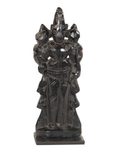 Dřevěná soška s kovovým podstavcem | dovoz Indie