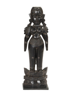 Dřevěná soška s kovovým podstavcem | dovoz Indie