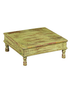 Nízký čajový stolek se žlutou patinou | dovoz Indie
