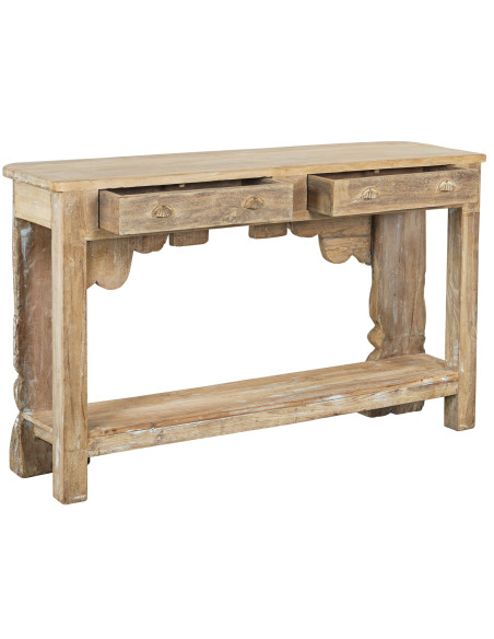 Bar z teakového dřeva ze se starožitnými sloupy | dovoz Indie a