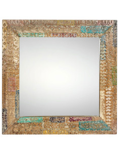 Zrcadlo v dřevěném rámu s patinou