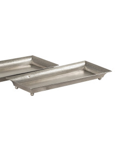 Plechový tác s ozdobným okrajem – S | dovoz Indie