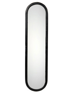Oválné zrcadlo v kovovém rámu