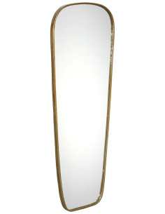 Zrcadlo v kovovém zlatém rámu