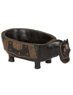 Dekorativní mísa ve tvaru koně ozdobená mosazí | dovoz Indie