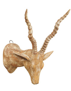Dřevěná hlava antilopy dekorace na zeď | dovoz Indie