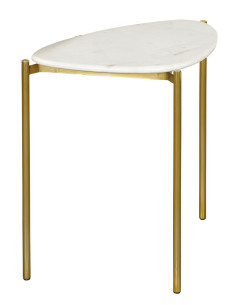 Stolek s mramorovou deskou a kovovými nohami | dovoz Indie