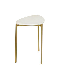 Stolek s mramorovou deskou a kovovými nohami | dovoz Indie