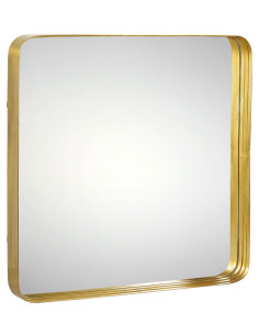 Zrcadlo ve zlatém kovovém rámu