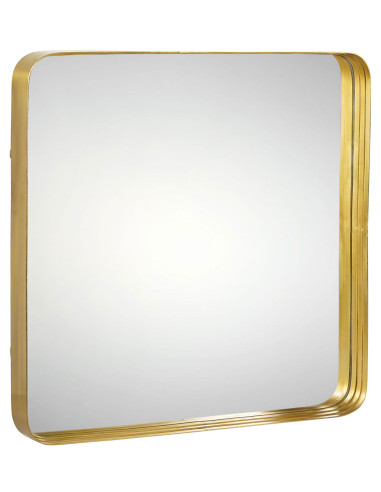 Zrcadlo ve zlatém kovovém rámu