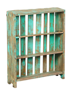 Teakové polička s patinou | dovoz Indie