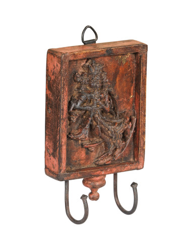 Vyřezávaný panel s věšáky | dovoz Indie