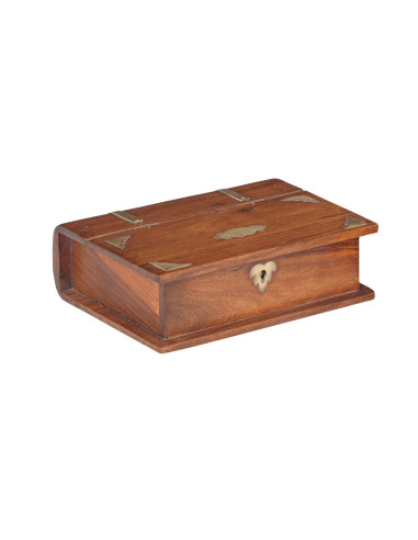 Truhlička z mangového dřeva zdobená mosazí | dovoz Indie