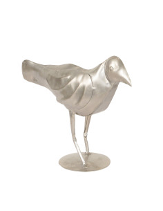 Soška ptáka ve stříbrné barvě | dovoz Indie a