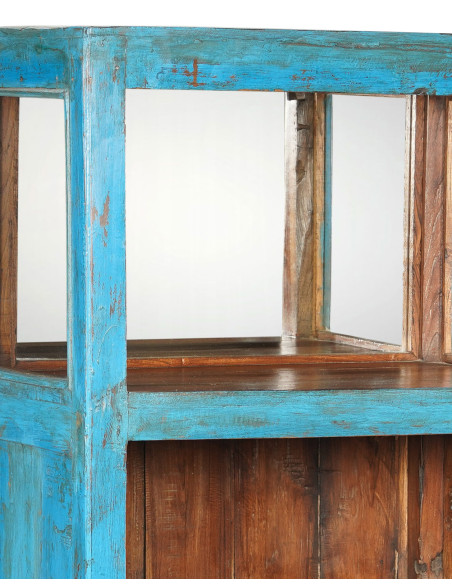 Původní kredenc se zrcadlem z teakového dřeva | dovoz Indie