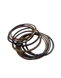 Náramek úzký pevný v hnědých odstínech | KLÉO PARIS - 1 2