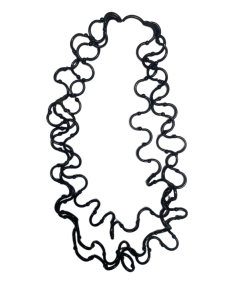 Víceřadý spirálový náhrdelník v černo-zlaté barvě | KLÉO...