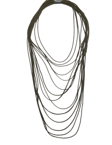 Víceřadý náhrdelník v zelené barvě | KLÉO PARIS - 1