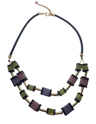 Náhrdelník s kostičkami, barevný | KLÉO PARIS