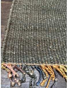 Přírodní koberec z konopných vláken, 92x150cm zelený | dovoz Indie 2