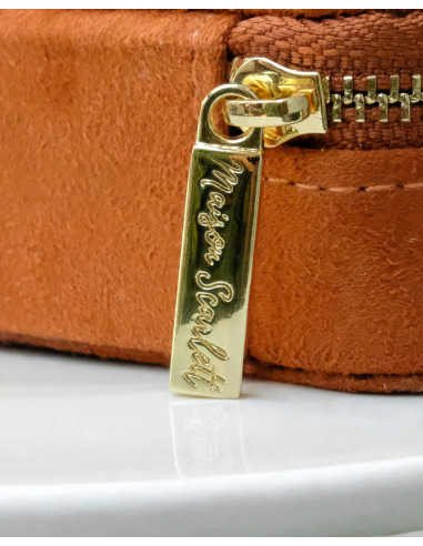 Mini cestovní šperkovnice z růžového sametu | MAISON SCARLET d