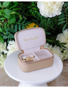 copy of Mini cestovní šperkovnice z umělé kůže - camel | MAISON SCARLET - 1 2