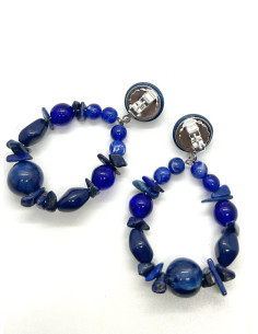 Earrings in dark blue shade | FRANCINE BRAMLI 2