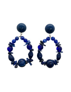 Earrings in dark blue shade | FRANCINE BRAMLI