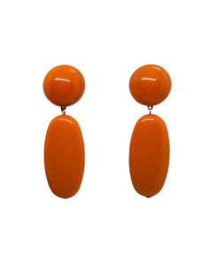 Oval earrings, orange | FRANCINE BRAMLI