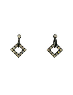 Černé náušnice s třpytivými kamínky| FRANCINE BRAMLI